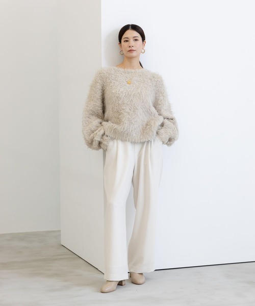 「Elura」 長袖ニット MEDIUM ライトベージュ レディース_画像8