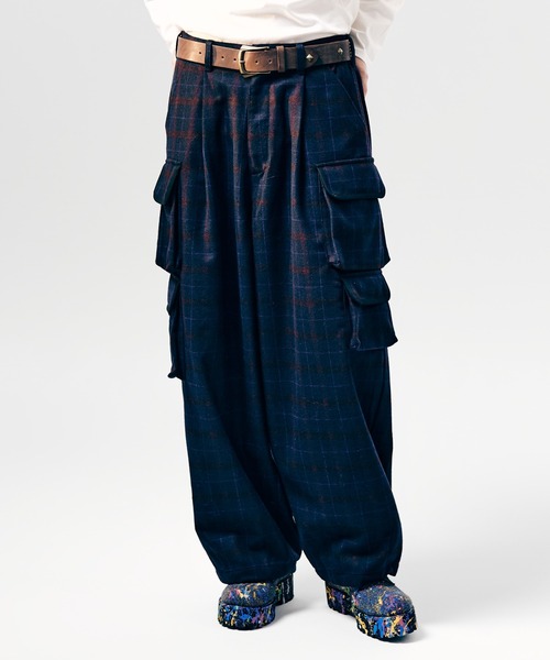 【美品】glamb グラム サルエル パンツ L（ラージ） カーゴパンツ glamb（グラム） カーゴパンツ L ネイビー メンズ : ZOZOTOWN Yahoo!店