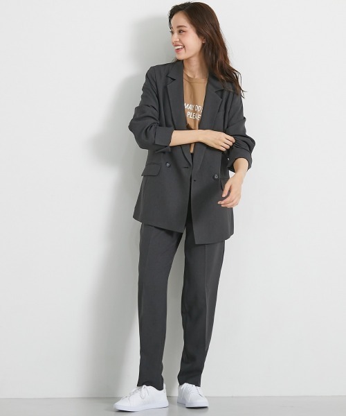 「7days Life Styling」 パンツスーツ L チャコールグレー レディース