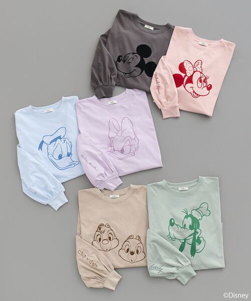 Disney（ディズニー） tシャツ Disney/アソートプリントロンTEE