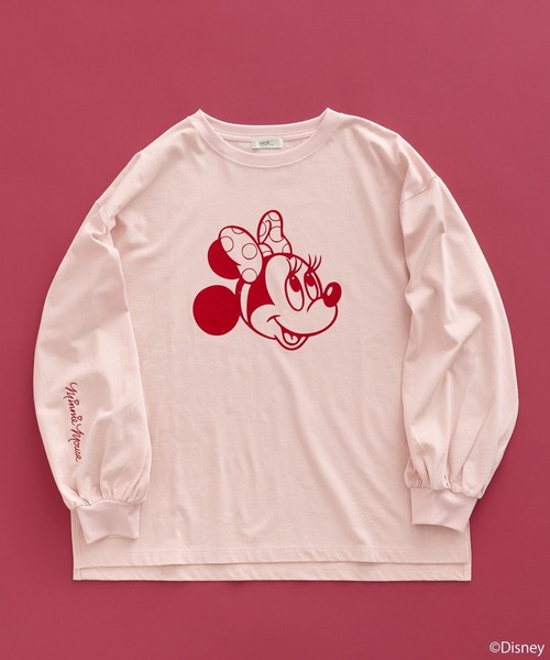 トップス Disney collection lady fake long tee Disney（ディズニー） tシャツ Disney/アソートプリントロンTEE