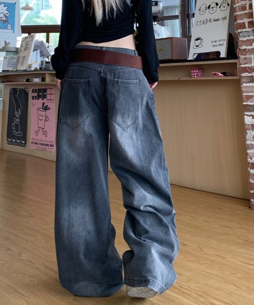 lilful ジーンズ デニム デニムパンツ 「26年春夏新作」Y2K クロス