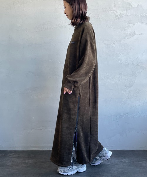 「THOUSAND MILE」 長袖ワンピース F ブラック レディース_画像3