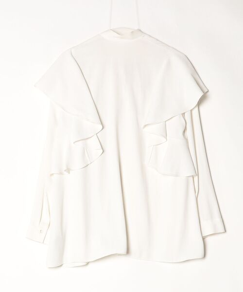 「NOBLE」 フリル長袖ブラウス - ホワイト レディース_画像2