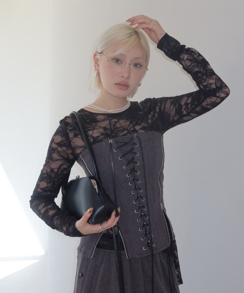 JOSE MOON（ジョゼムーン） LACEUP SWEAT BUSTIER/レースアップ