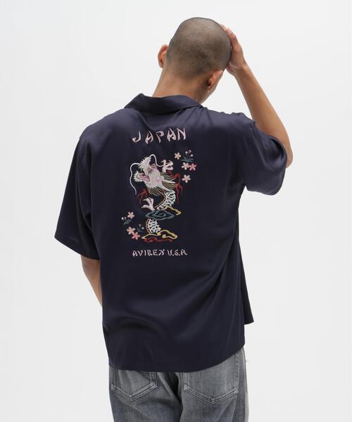 AVIREX（アヴィレックス） シャツ 半袖 SOUVENIR S/S SHIRT”DRAGON