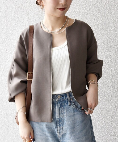 「SHIPS any」 ジャケット ONE SIZE ブラウン レディース