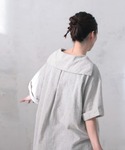 ブラウス シャツ 半袖 セーラー襟のブラウス ...の詳細画像4
