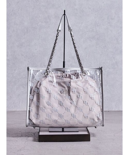 GYDA（ジェイダ） トートバッグ GG glitter print clearトートBAG