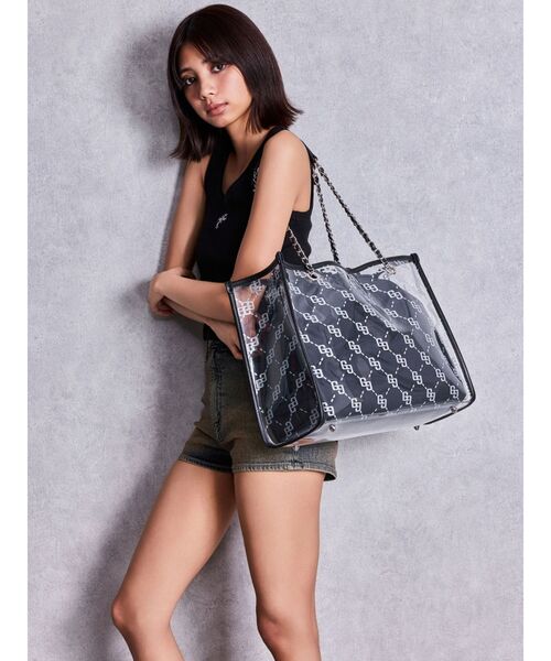 GYDA（ジェイダ） トートバッグ GG glitter print clearトートBAG 