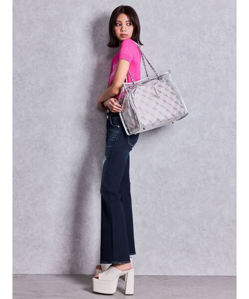 GYDA（ジェイダ） トートバッグ GG glitter print clearトートBAG