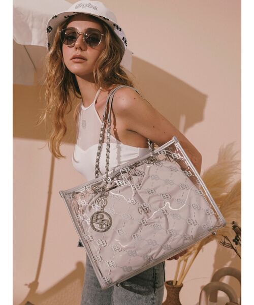 GYDA（ジェイダ） トートバッグ GG glitter print clearトートBAG