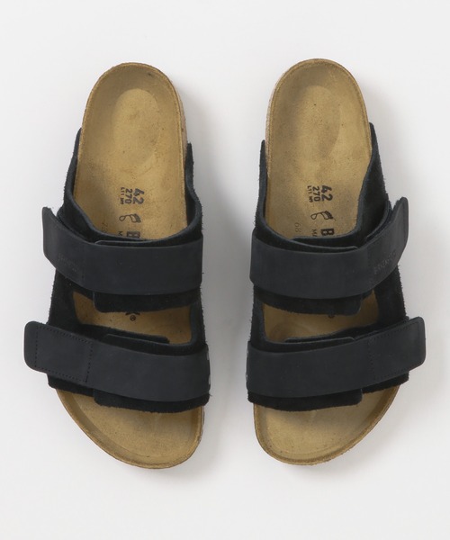 サンダル BIRKENSTOCK　UJI LENB/LEVE BLACK-REGULAR メンズの画像