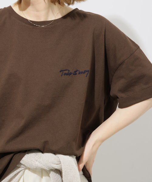 tシャツ 「追加2 / 新色」刺繍ロゴハーフスリーブT レディースの画像