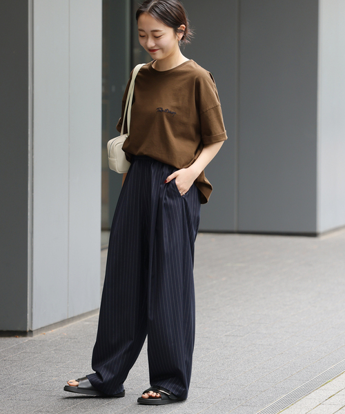 tシャツ 「追加2 / 新色」刺繍ロゴハーフスリーブT レディースの画像