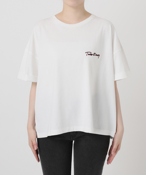 tシャツ 「追加2 / 新色」刺繍ロゴハーフスリーブT レディースの画像