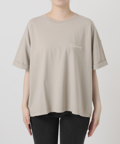 tシャツ 「追加2 / 新色」刺繍ロゴハーフスリーブT レディースの画像