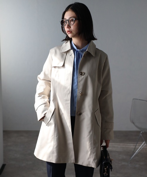 「RIRIYANO」 トレンチコート MEDIUM ブラック レディース_画像5