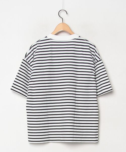 「SLOANE」 ボーダー柄半袖Tシャツ 2 ブラック レディース_画像2