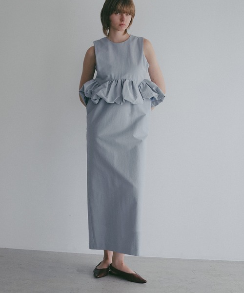 MANOF（マノフ） ワンピース BALLOON PEPLUM ONE PIECE : ZOZOTOWN