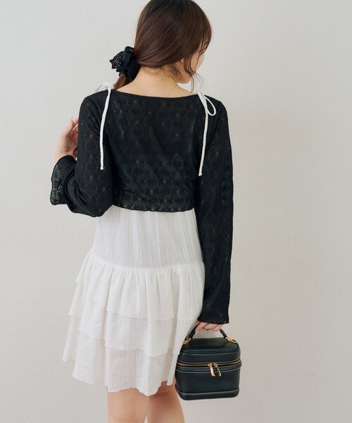 「continuer de NICE CLAUP」 コンビワンピース FREE オフホワイト レディース_画像6