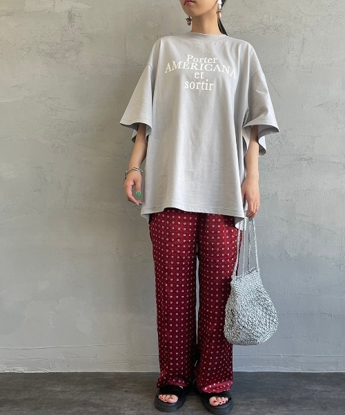 「AMERICANA」 半袖Tシャツ ONE SIZE ライトグリーン レディース_画像5