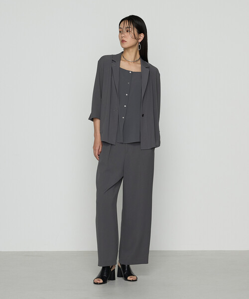 「COMME CA」 パンツ 7号 グレイッシュベージュ レディース_画像2