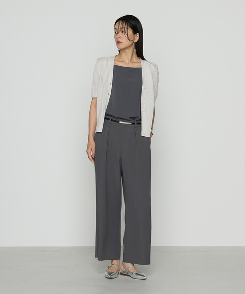 「COMME CA」 パンツ 7号 グレイッシュベージュ レディース_画像4