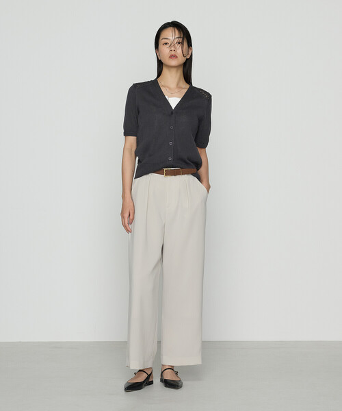「COMME CA」 パンツ 7号 グレイッシュベージュ レディース_画像7