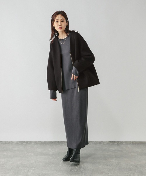 「GLOBAL WORK」 カーディガン LARGE グレー レディース_画像3