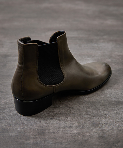 ブーツ PADRONE パドローネ / BL SIDE GORE BOOTS サイドゴアレザーヒールブーツ 日本製 / PU8394-1101 メンズの画像