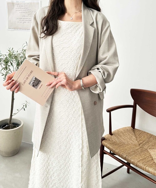 GeeRA ワンピース ぽこぽこカットジャガードキャミワンピース