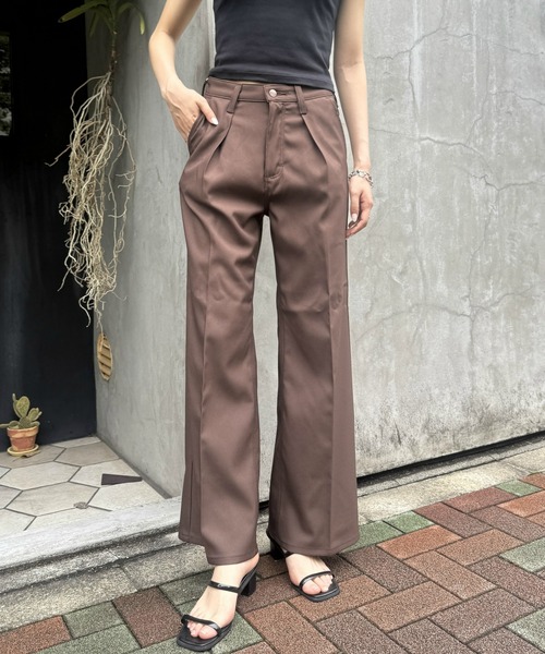 美品 WRANCHER ラングラー ランチャー スタプレ タック ワイドパンツ Lee スラックス Wrangler/ラングラー WRANCHER/ランチャー