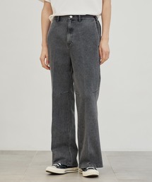 【美品】PUBLIC TOKYO フレアデニム　デニム セットアップ対応〉エバークリースデニムフレアパンツ（デニム