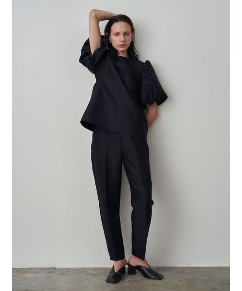 ELENDEEK パンツ グロッシーテーパードパンツ レディース