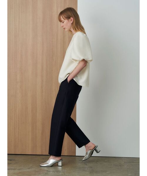 ELENDEEK パンツ グロッシーテーパードパンツ レディース