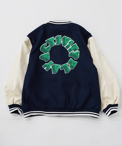 MinoriTY（マイノリティ） スタジャン 「MinoriTY」サガラ刺繍オーバー