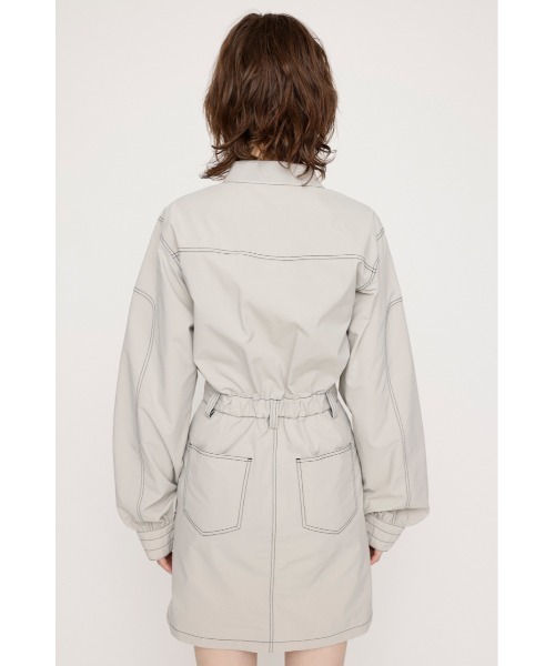 1/14新着☆SLY H／N PUFF SLEEVE ワンピース SLY ワンピース FRONT OPEN TUCK SLEEVE S/OP フロント オープン
