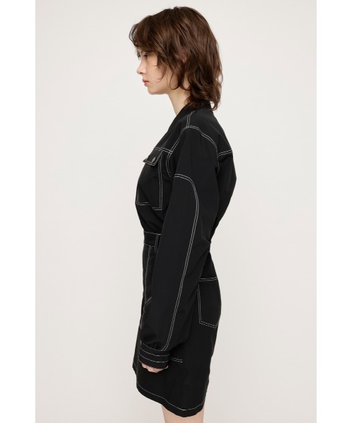SLY ワンピース FRONT ZIP STITCH S/OP フロント ジップ