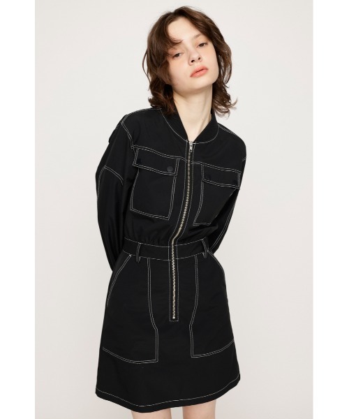 SLY ワンピース 即決のみ値下げ交渉可能 SLY | HALF ZIP H／N LOOSELY ワンピース (ワンピース(ミニ