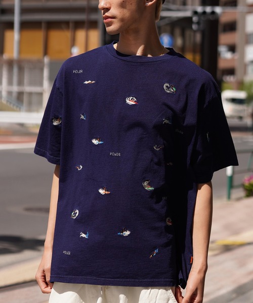 POLeR tシャツ POLER/ポーラー 半袖Tee 刺繍 オーバーサイズ USA