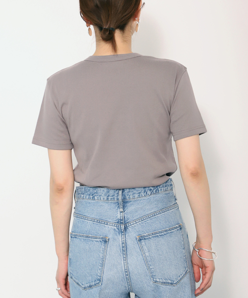 INSCRIRE アンスクリア Fraise タイトフィットTシャツ ホワイト VERMEIL par iena tシャツ Tシャツ 「INSCRIRE/アンスクリア