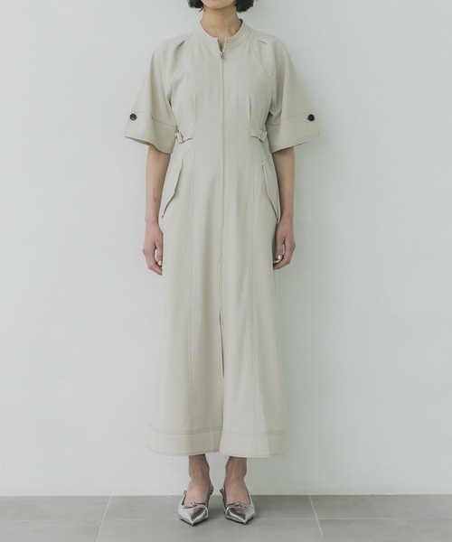 PUBLIC TOKYO トランスフォームシャツワンピース PUBLIC TOKYO シャツワンピース スタンドオープンシャツ