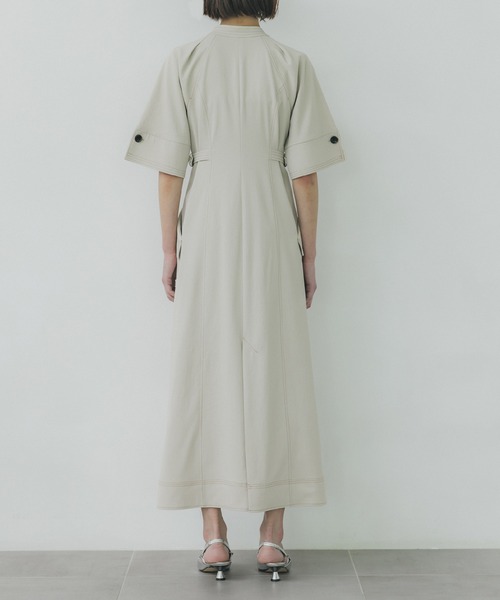 【新品未使用】PUBLIC TOKYO ストライプ シャツワンピース PUBLIC TOKYO（パブリックトウキョウ）の「ストライプギャザー