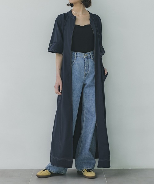 PUBLIC TOKYO シャツワンピース スタンドオープンシャツ