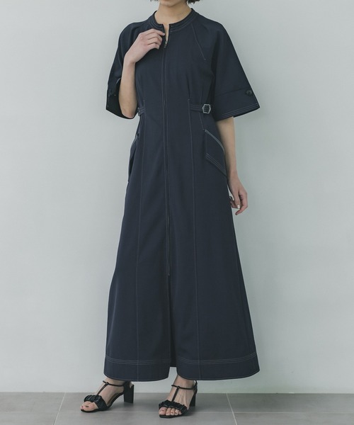 PUBLIC TOKYO シャツワンピース スタンドオープンシャツ