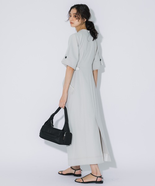 PUBLIC TOKYO シャツワンピース スタンドオープンシャツ PUBLIC TOKYO シャツワンピース スタンドオープンシャツ