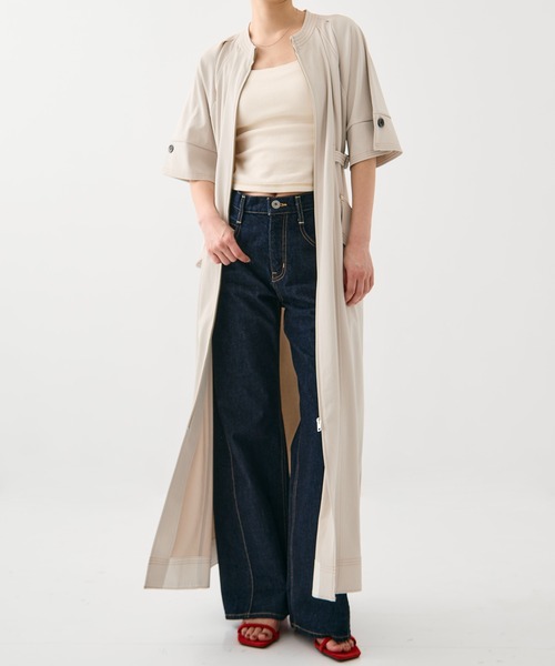 Public Tokyo タイダイバックリボン シャツワンピース PUBLIC TOKYO（パブリックトウキョウ） シャツワンピース スタンド