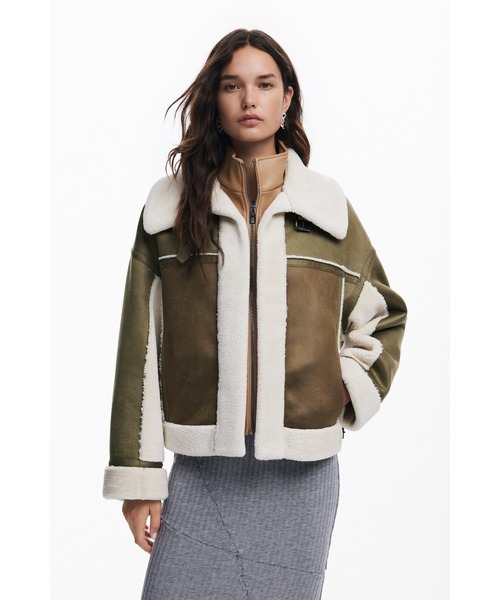 Desigual（デシグアル） ムートンコート ボアコート EDIMBURGO PU