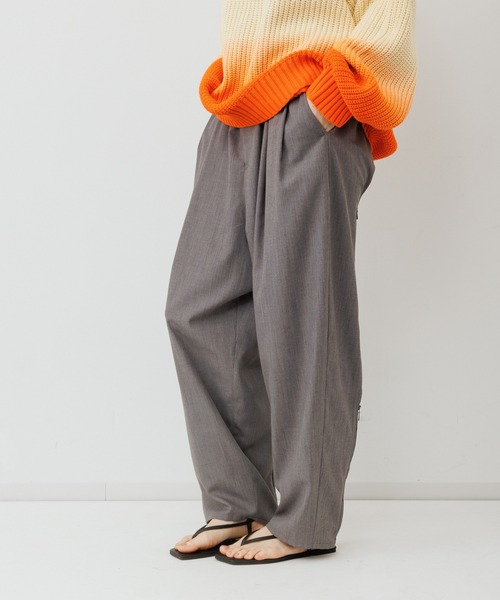 シンプル メンズ ワイドパンツ スラックス ルーズ トレンド ADAM ET ROPE' スラックス 「ZOZO限定」シンプル ワイド